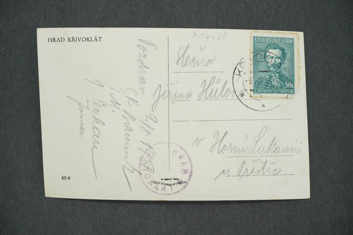 Pohlednice HRAD KŘIVOKLÁT (x14488)