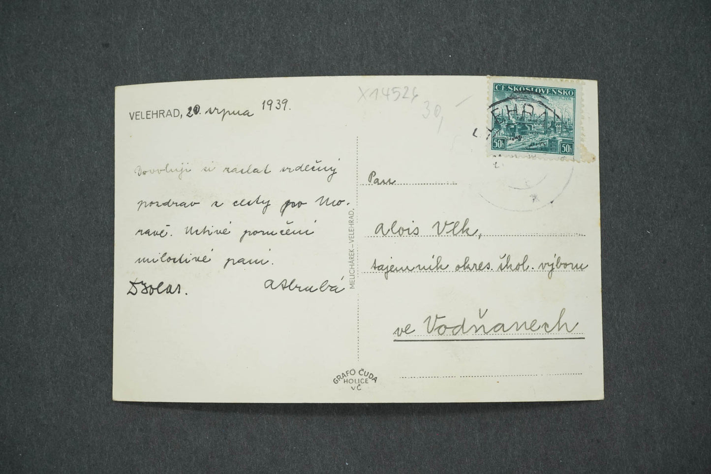 Pohlednice VELEHRAD 1938 (x14526)