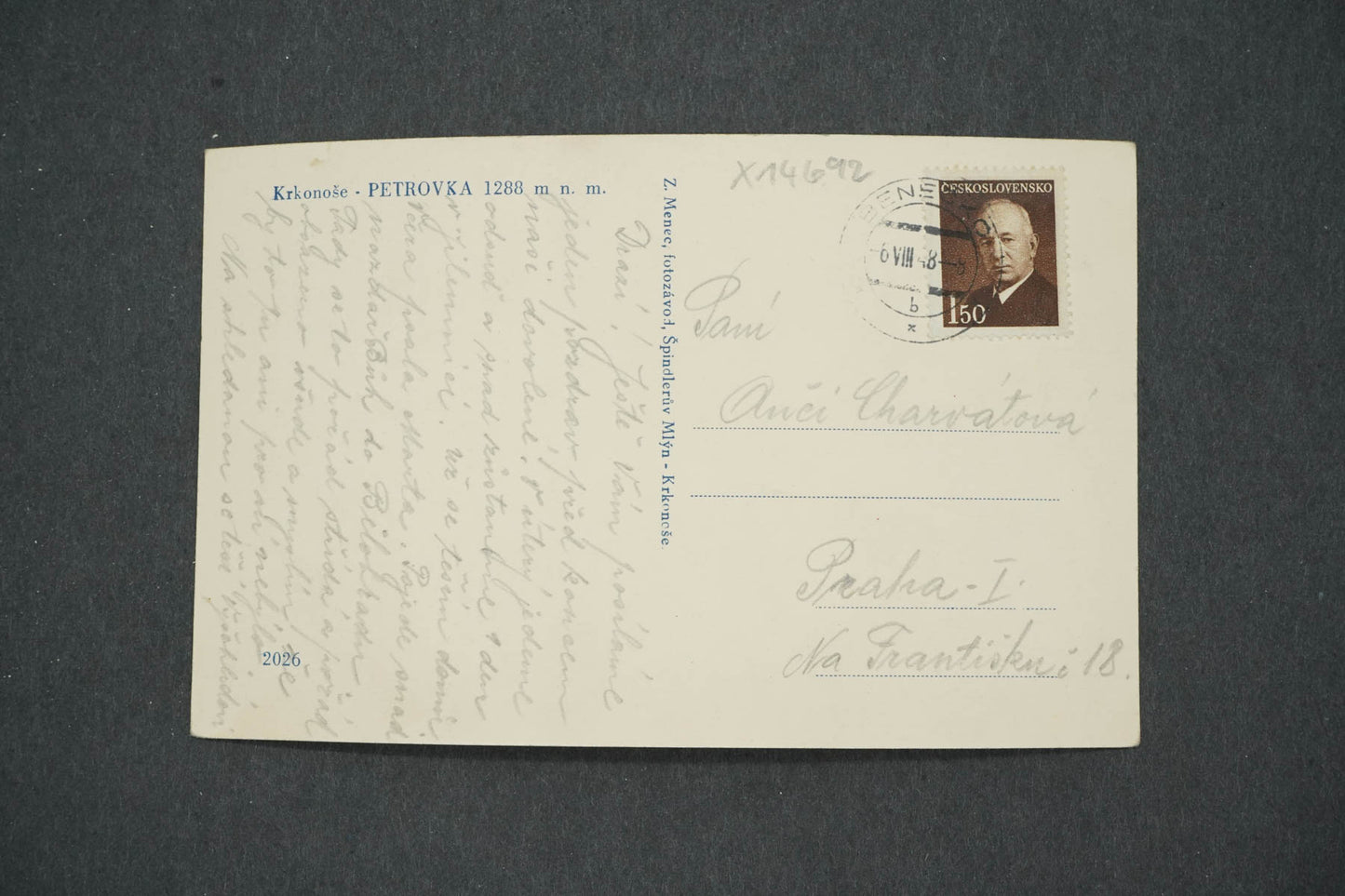 Postcard KRKONOSE PETROVKA (x14692)