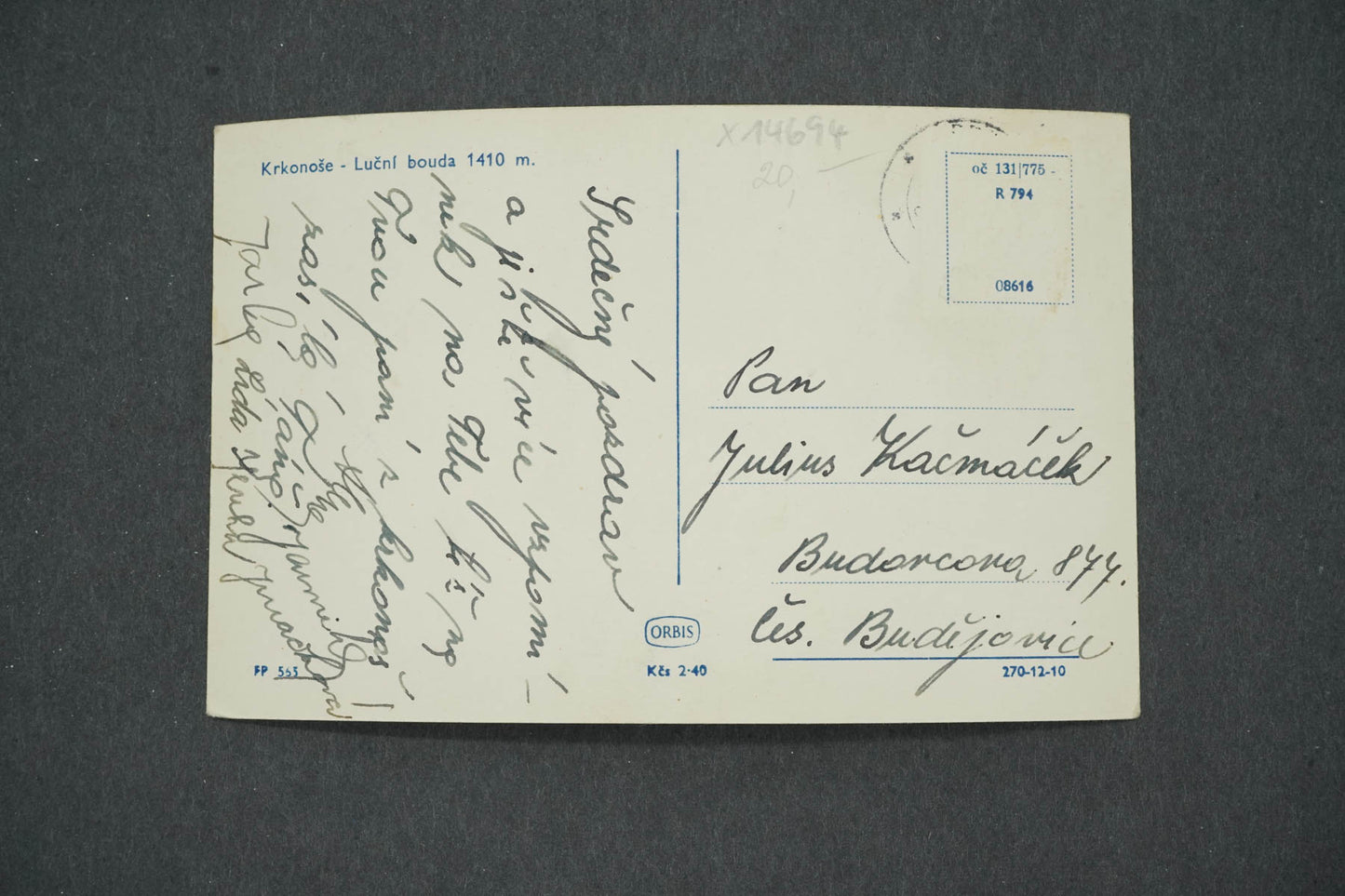 Postcard KRKONOSE - MEADOW SHED (x14694)