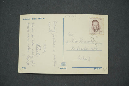 Postcard KRKONOSE - SNOW 1603 M (x14705)