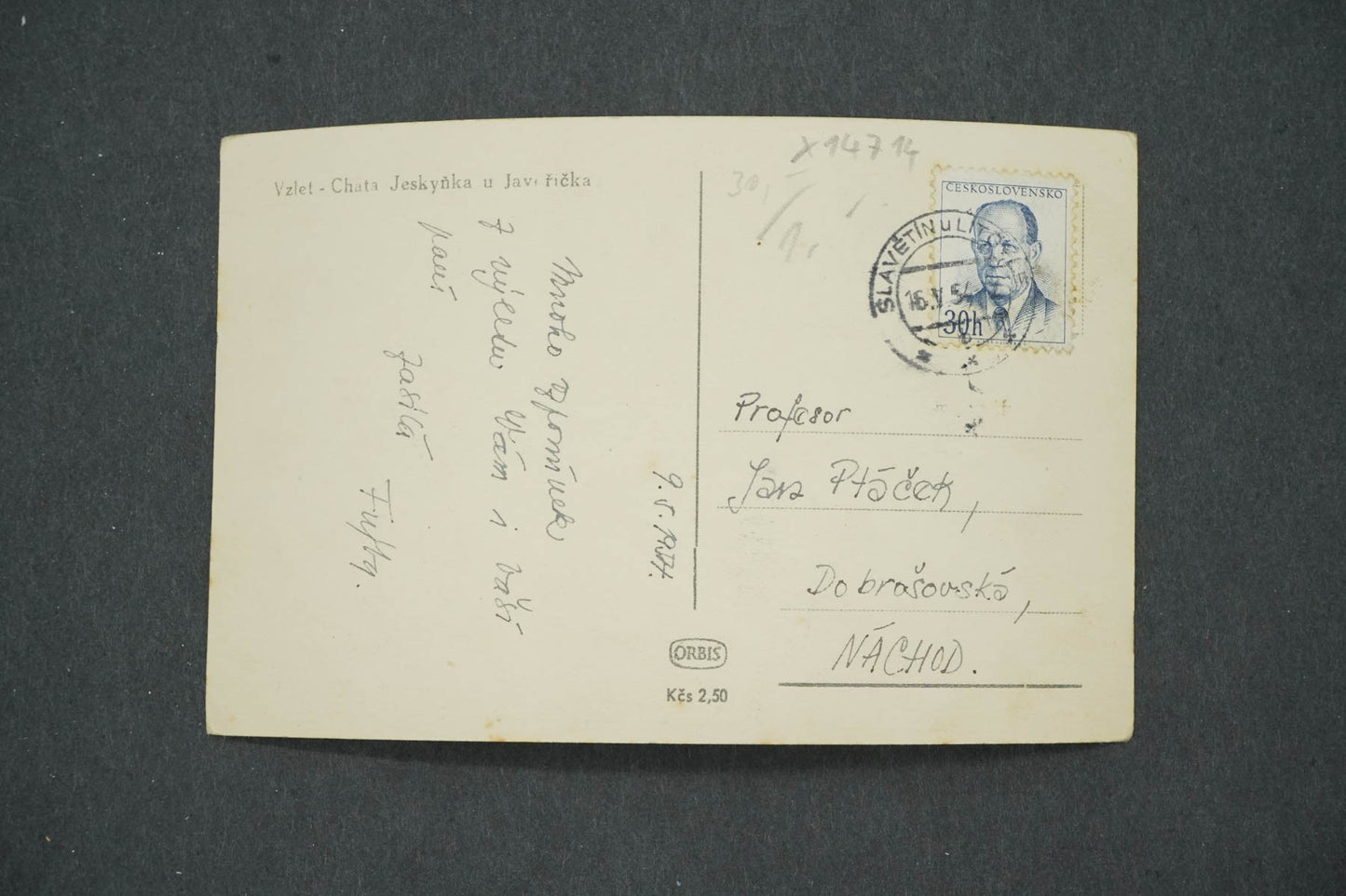 Postcard VZLET - JESKYŘKA COTTAGE U JAVOŘÍČEK (x14714)