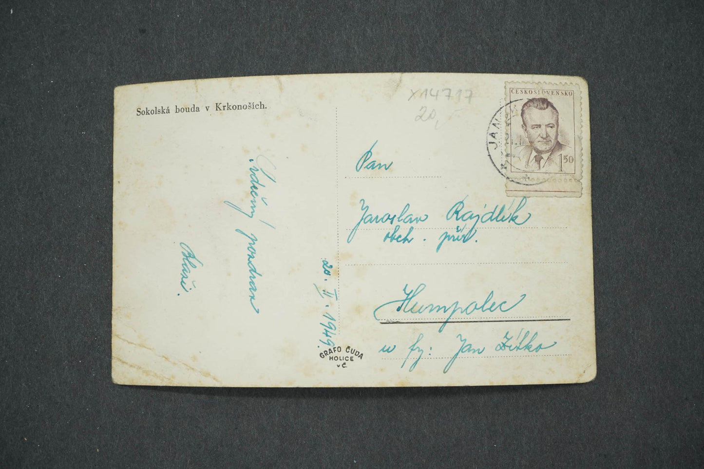 Postcard SOKOLSKÁ BOUDA IN THE KRKONÓŽÉ Mts. (x14717)