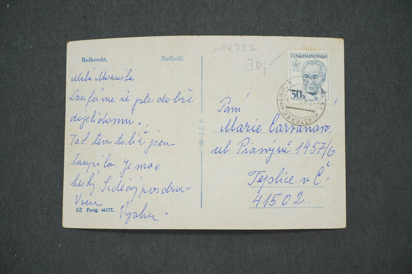 Pohlednice RADHOŠŤ (x14722)