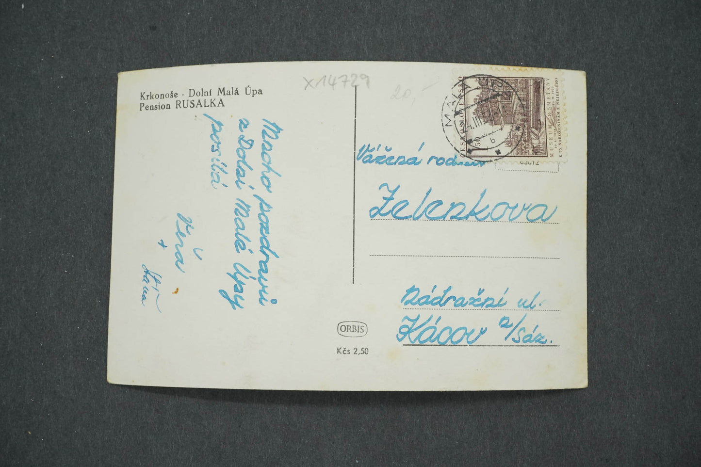 Pohlednice KRKONOŠE - DOLNÍ MALÁ ÚPA PENSION RUSALKA (x14729)