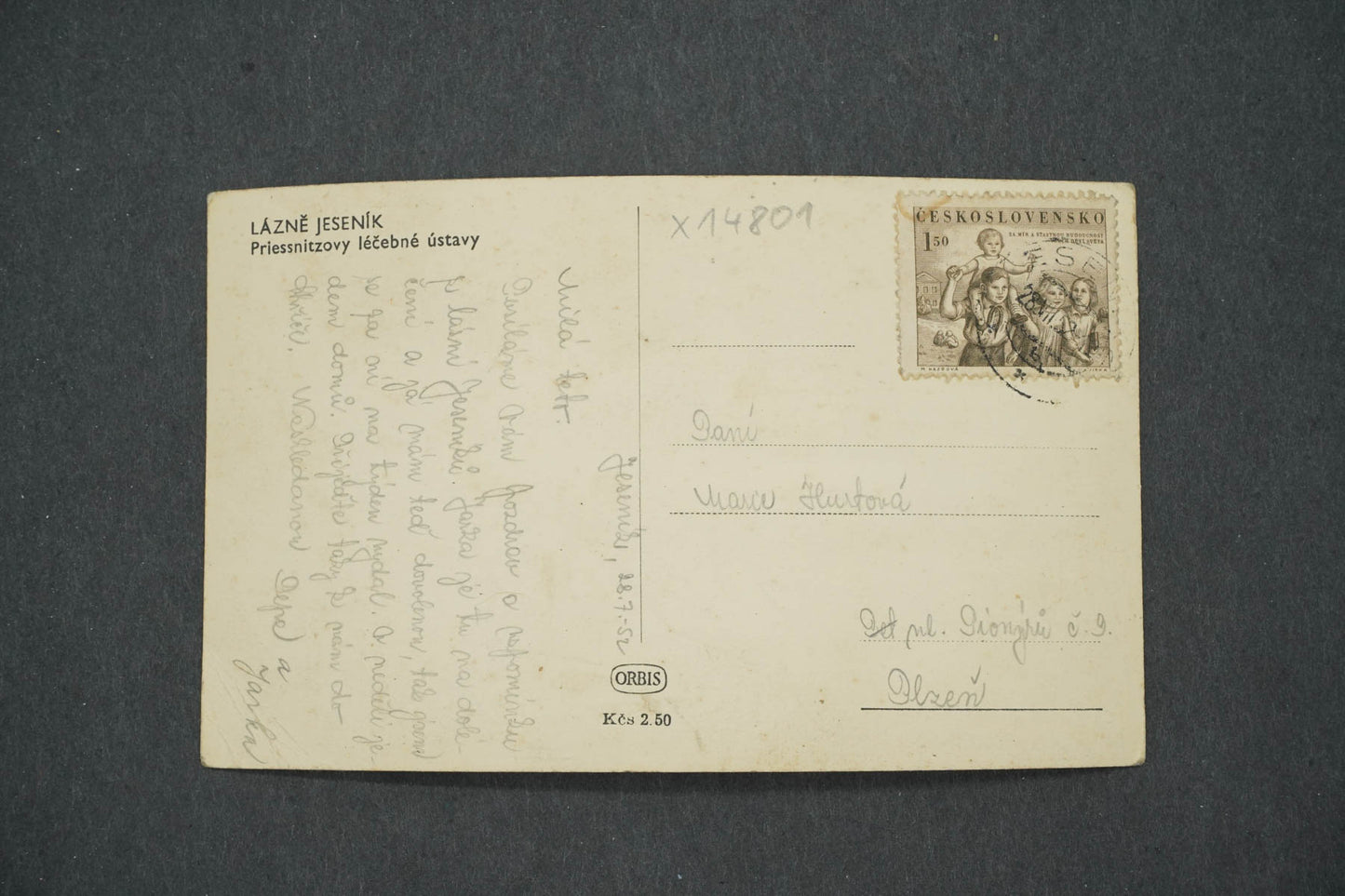Pohlednice LÁZNĚ JESENÍKY PRIESSNITZTOVY LÉČEBNÉ ÚSTAVY (x14801)