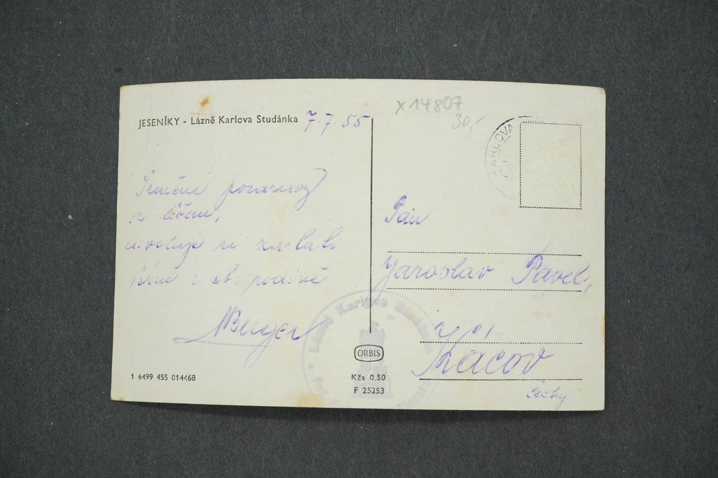 Pohlednice JESENÍKY - LÁZNĚ KARLOVA STUDÁNKA (x14807)
