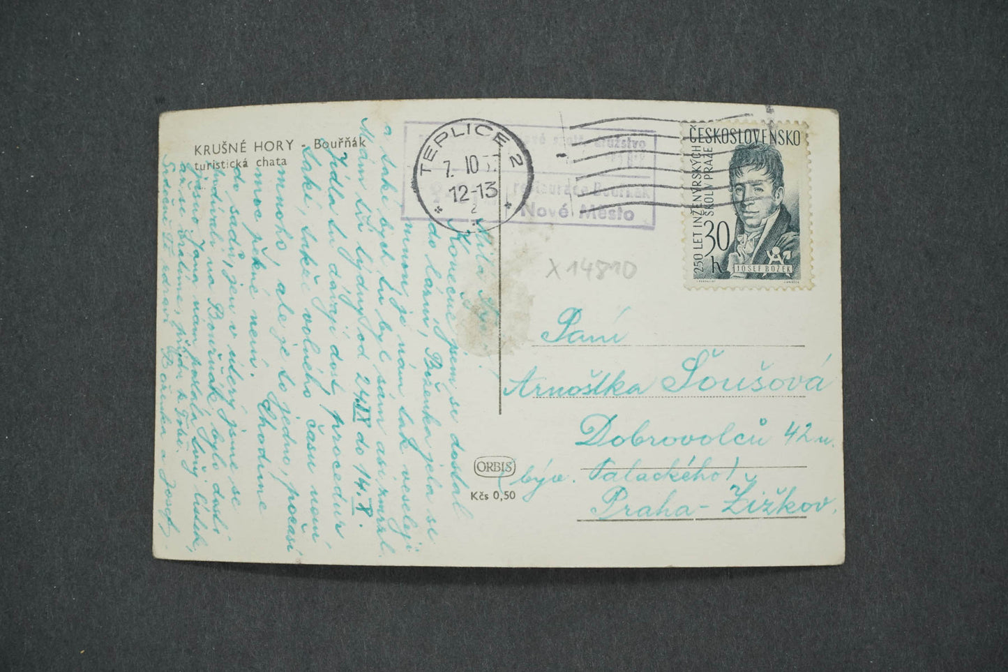 Pohlednice KRUŠNÉ HORY - BOUŘŇÁK TURISTICKÁ CHATA (x14810)