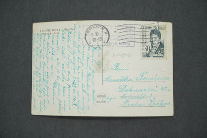 Pohlednice KRUŠNÉ HORY - BOUŘŇÁK TURISTICKÁ CHATA (x14810)