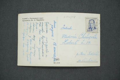 Pohlednice Planá u Mar. Lázní – gymnázium Dr. Z. Nejedlého (x14818)