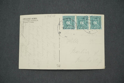 Pohlednice ORLICKÉ HORY LETOVISKO POŠTEJN. ZŘÍCENINY V. BRÁNY (x14828)