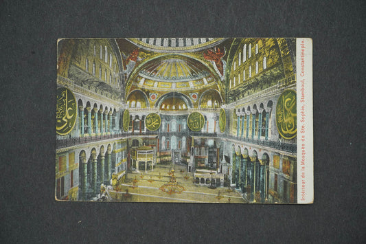 Postcard INTERIEUR DE LA MOSQUÉE DE STE. SOPHIE, ISTANBUL (x14899)