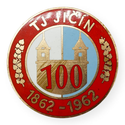 Odznak - vyznamenání TJ JIČÍN 1862-1962 (x15066)