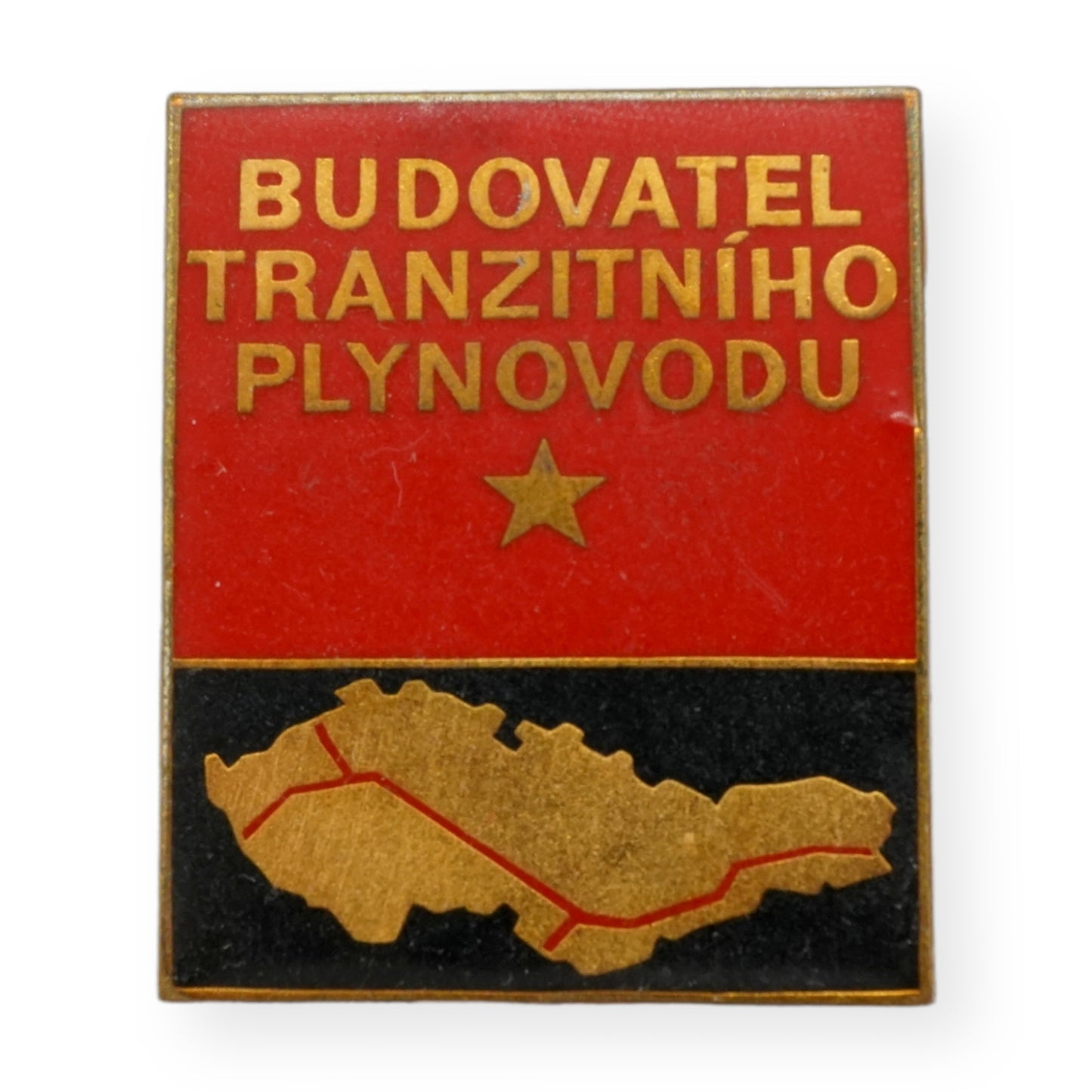 Odznak - vyznamenání BUDOVATEL TRANZITNÍHO PLYNOVODU (x15124)