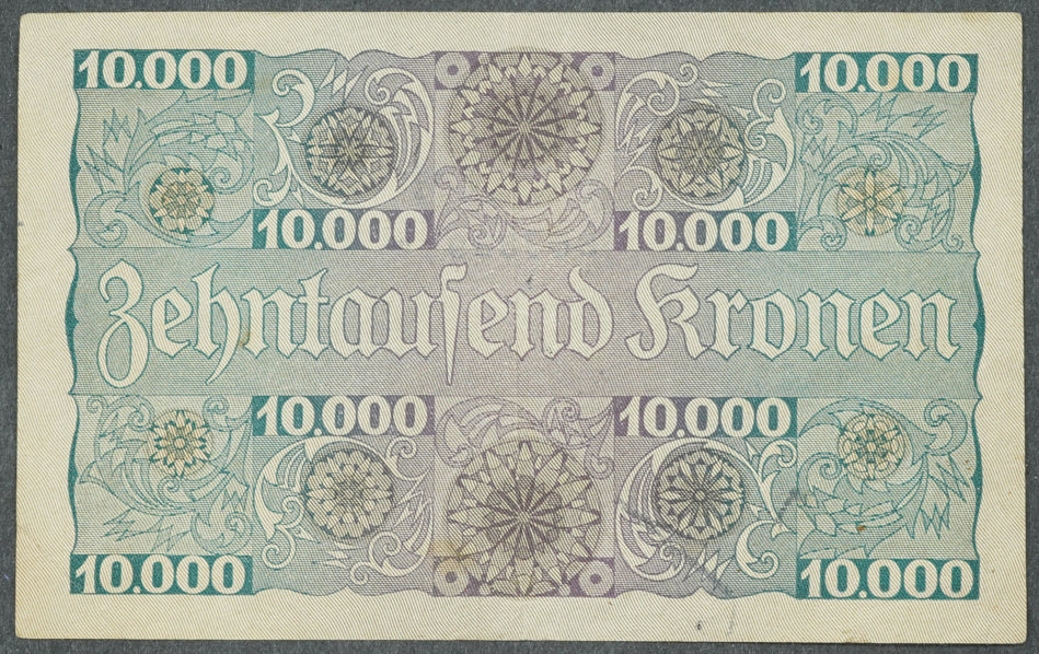 10 000 KRONEN 1924, série 1029, RAKOUSKO, KRÁSNÝ STAV