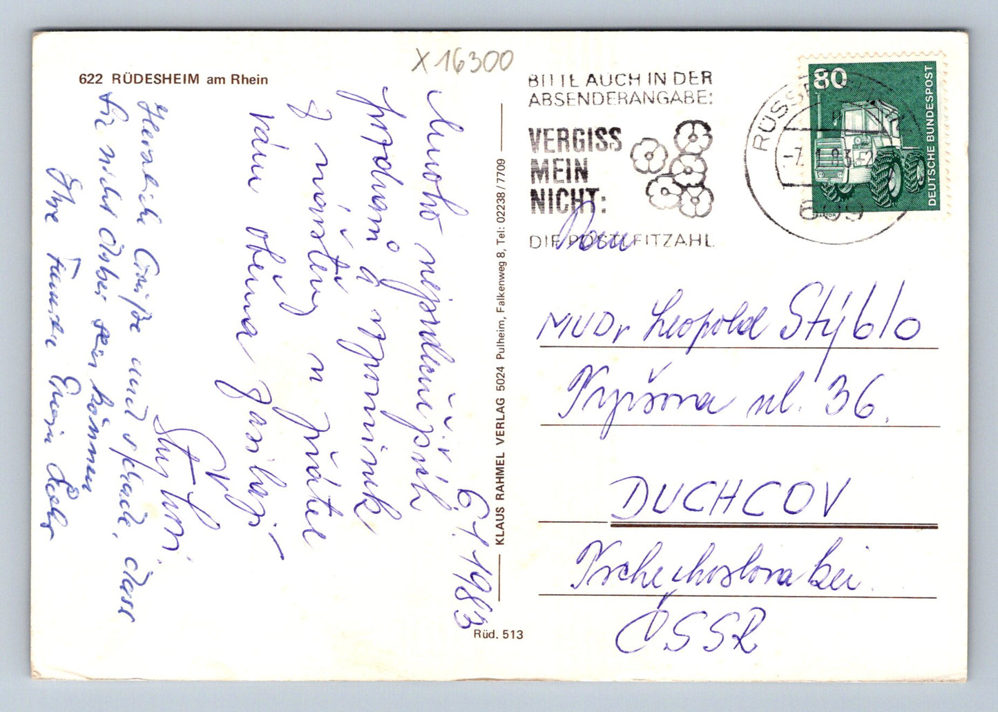 Pohlednice GRÜẞE AUS RÜDESHEIM AM RHEIN (x16300)