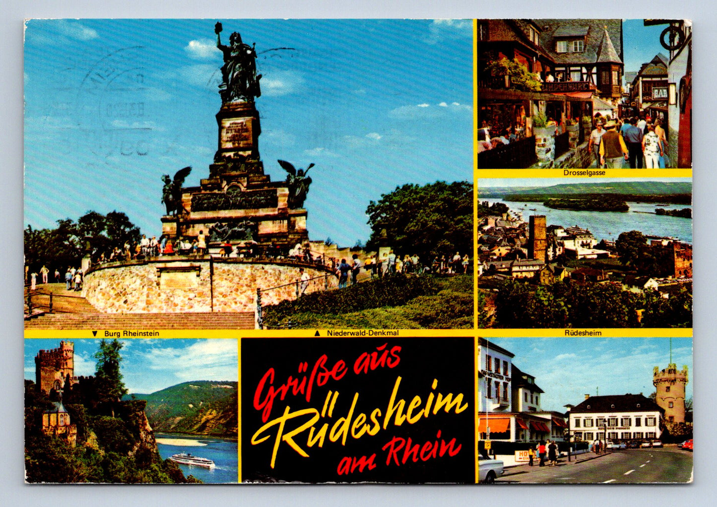 Pohlednice GRÜẞE AUS RÜDESHEIM AM RHEIN (x16300)