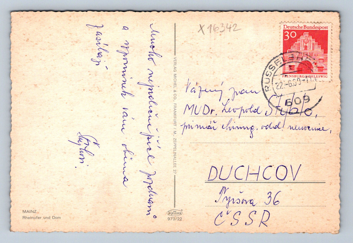 Pohlednice MAINZ NĚMECKO (x16342)