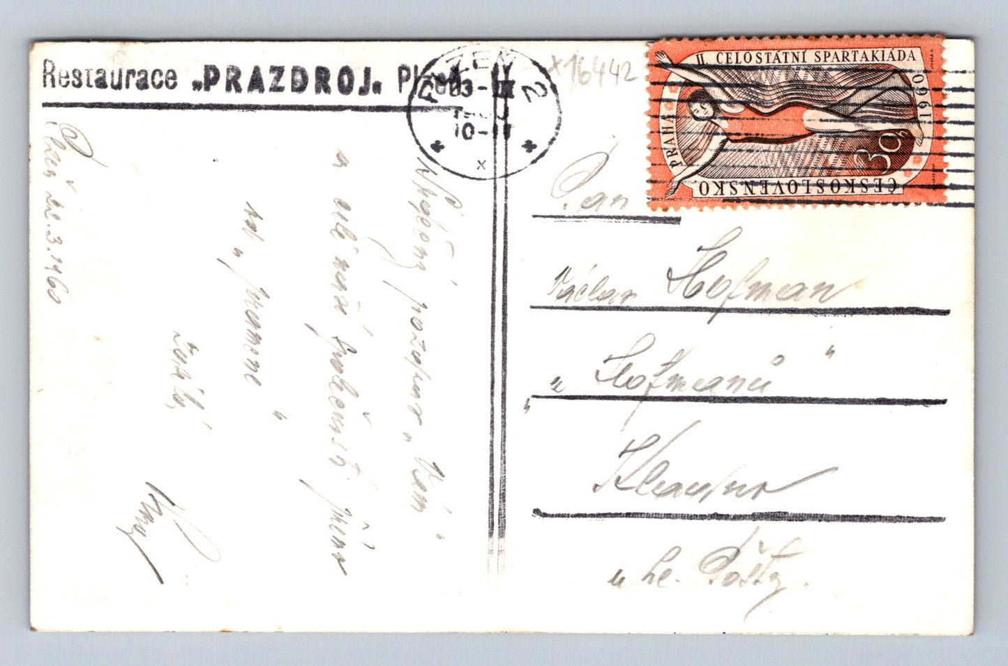 Pohlednice RESTAURACE PRAZDROJ PLZEŇ (x16442)