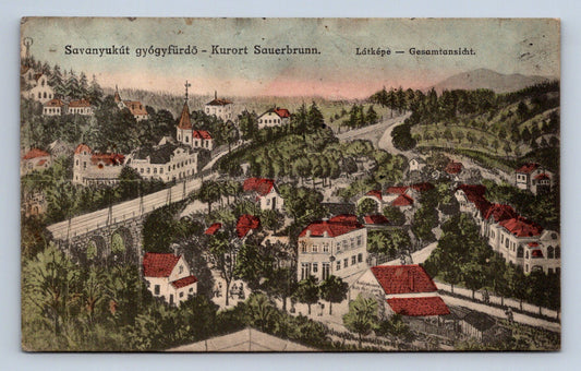 Pohlednice SAVANYUKÚT GYÓGYFÜRDO - KURORT SAUBERBRUNN (x16826)