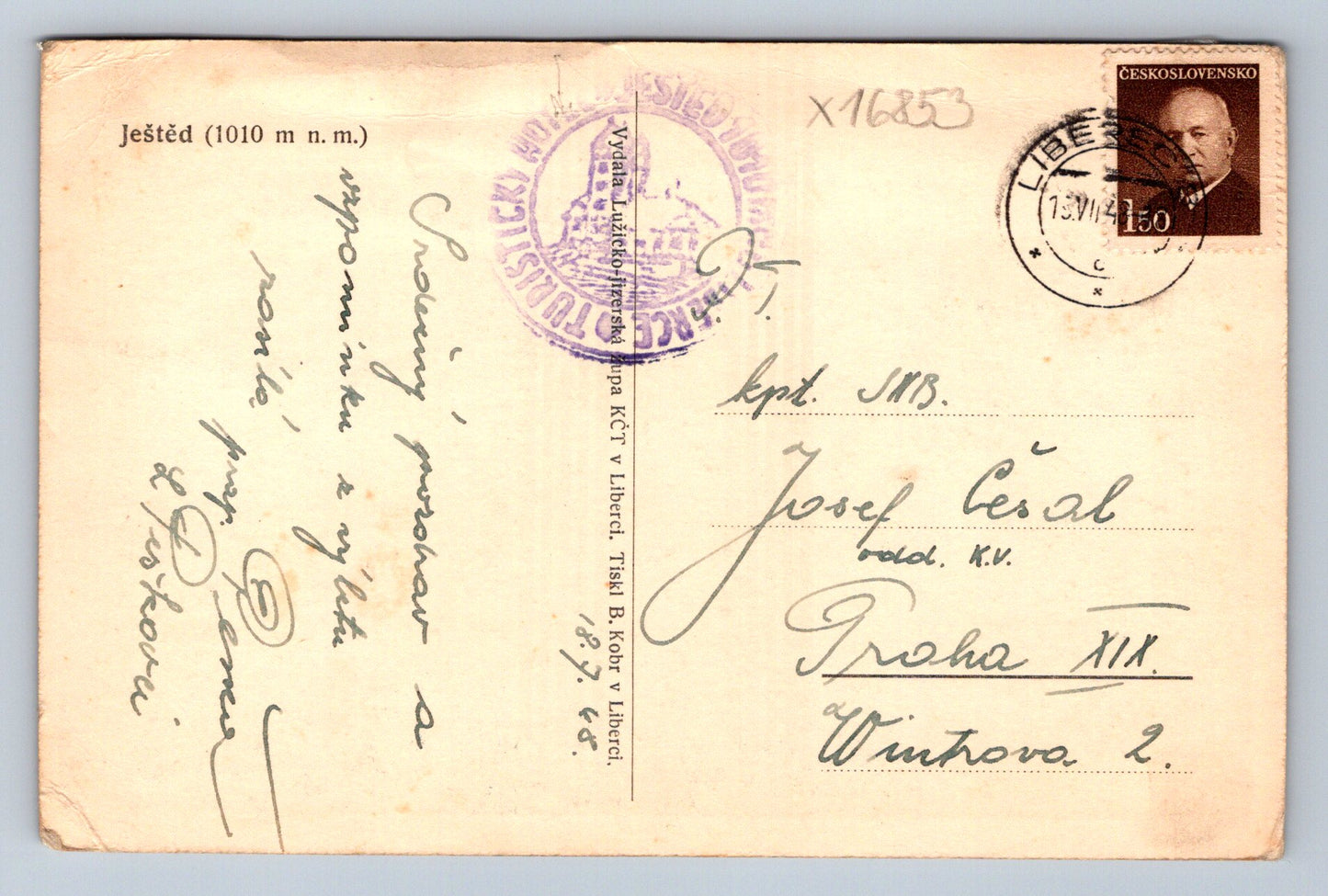 Pohlednice JEŠTĚD (x16853)