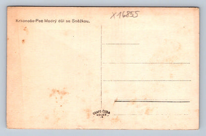 Pohlednice KRKONOŠE - PEC MODRÝ DŮL SE SNĚŽKOU (x16855)