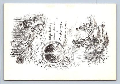 Pohlednice MNOHO HŘIBŮ, MÁLO CHLEBA (x16904)