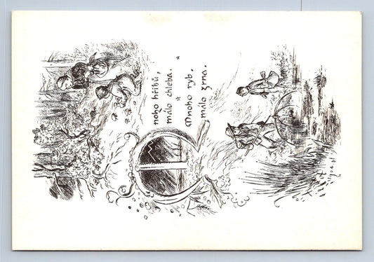 Pohlednice MNOHO HŘIBŮ, MÁLO CHLEBA (x16904)