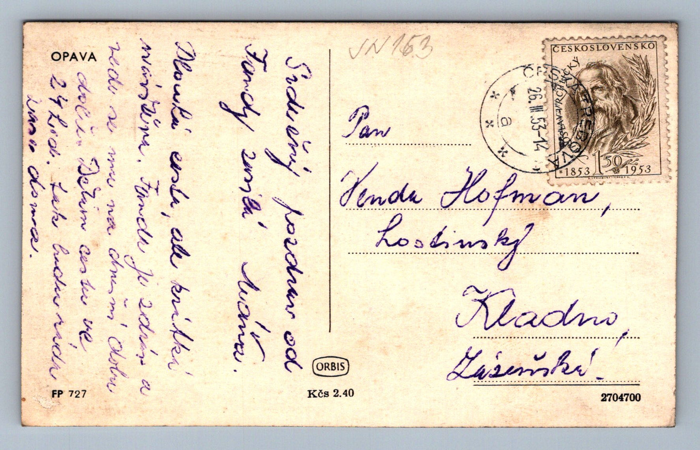 Pohlednice Opava (JN153)