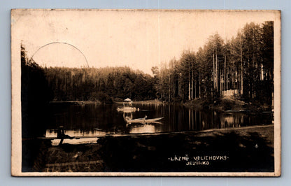 Pohlednice Lázně Velichovky - jezírko (JN159)