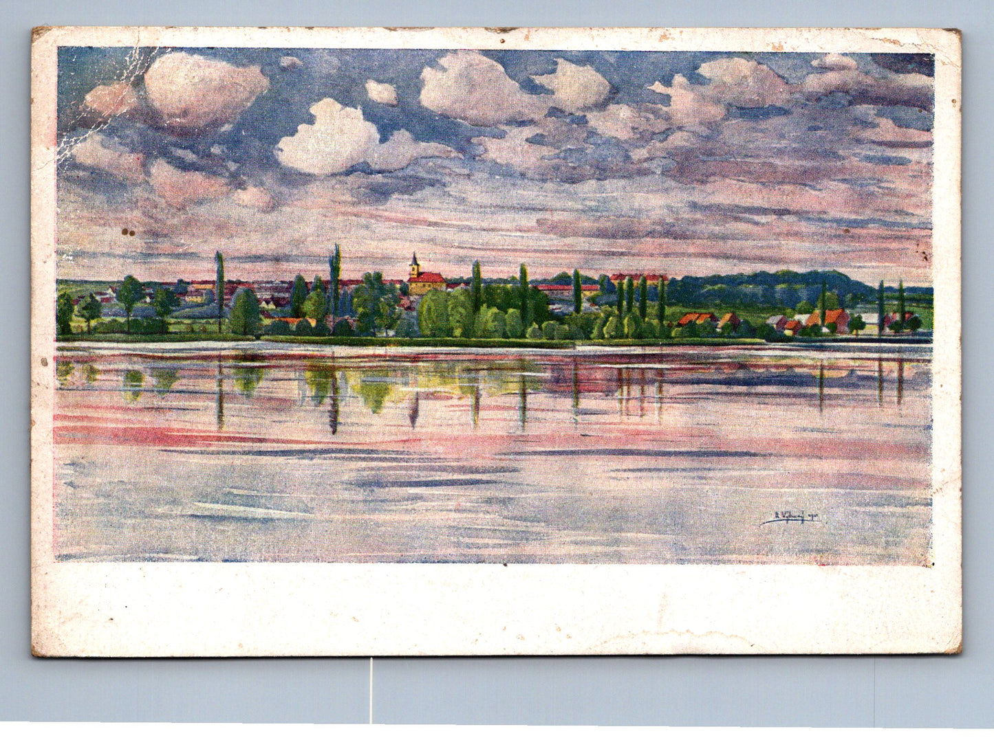 Pohlednice Mšec od Červeného rybníka (JN166)
