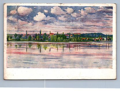 Pohlednice Mšec od Červeného rybníka (JN166)