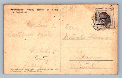 Pohlednice Poděbrady: Rodný zámek kr. Jiřího z Podbrad (JN168)