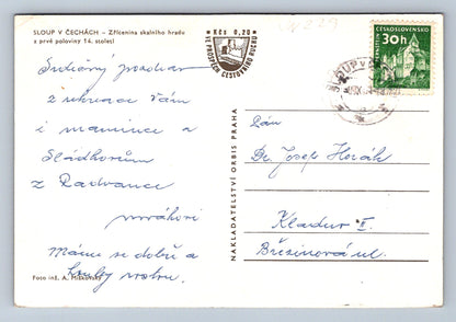 Pohlednice Sloup v Čechách - Zřícenina skalního hradu (JN229)