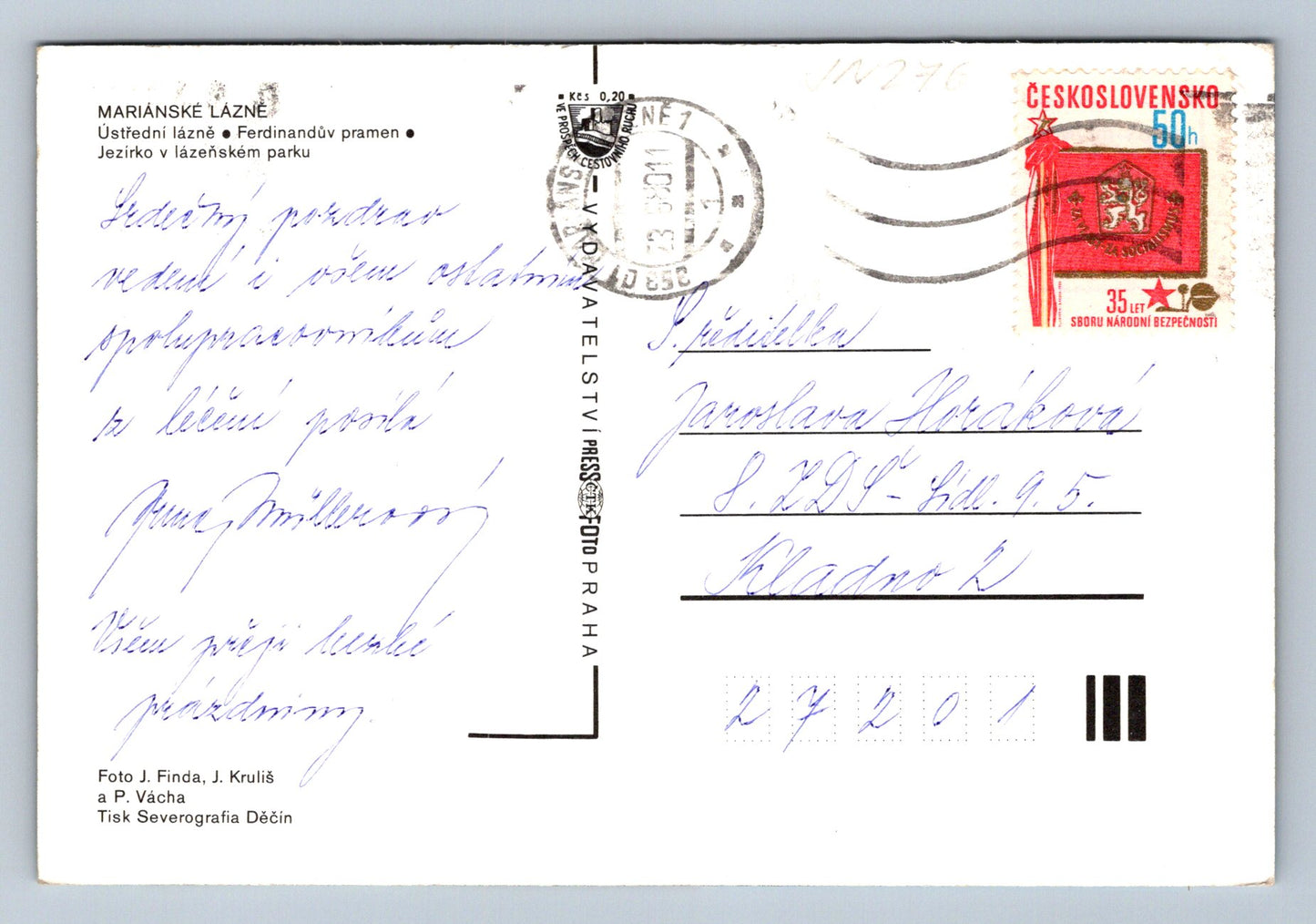 Pohlednice Mariánské Lázně - Ústřední lázně (JN276)