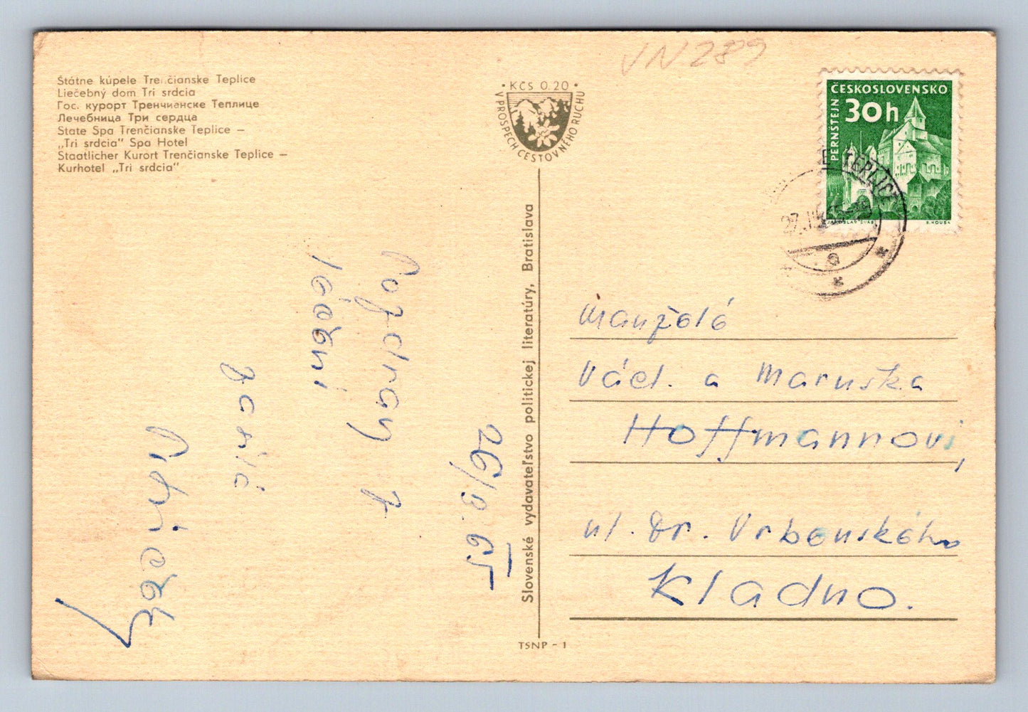 Pohlednice Štátné kupele - Trencianské Teplice (JN289)