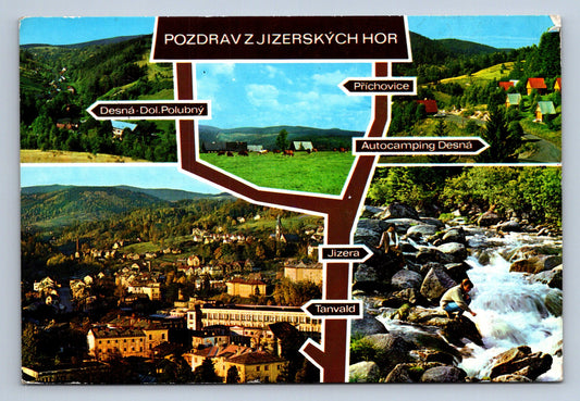 Pohlednice Pozdrav z Jizerských hor - rozestník (JN310)