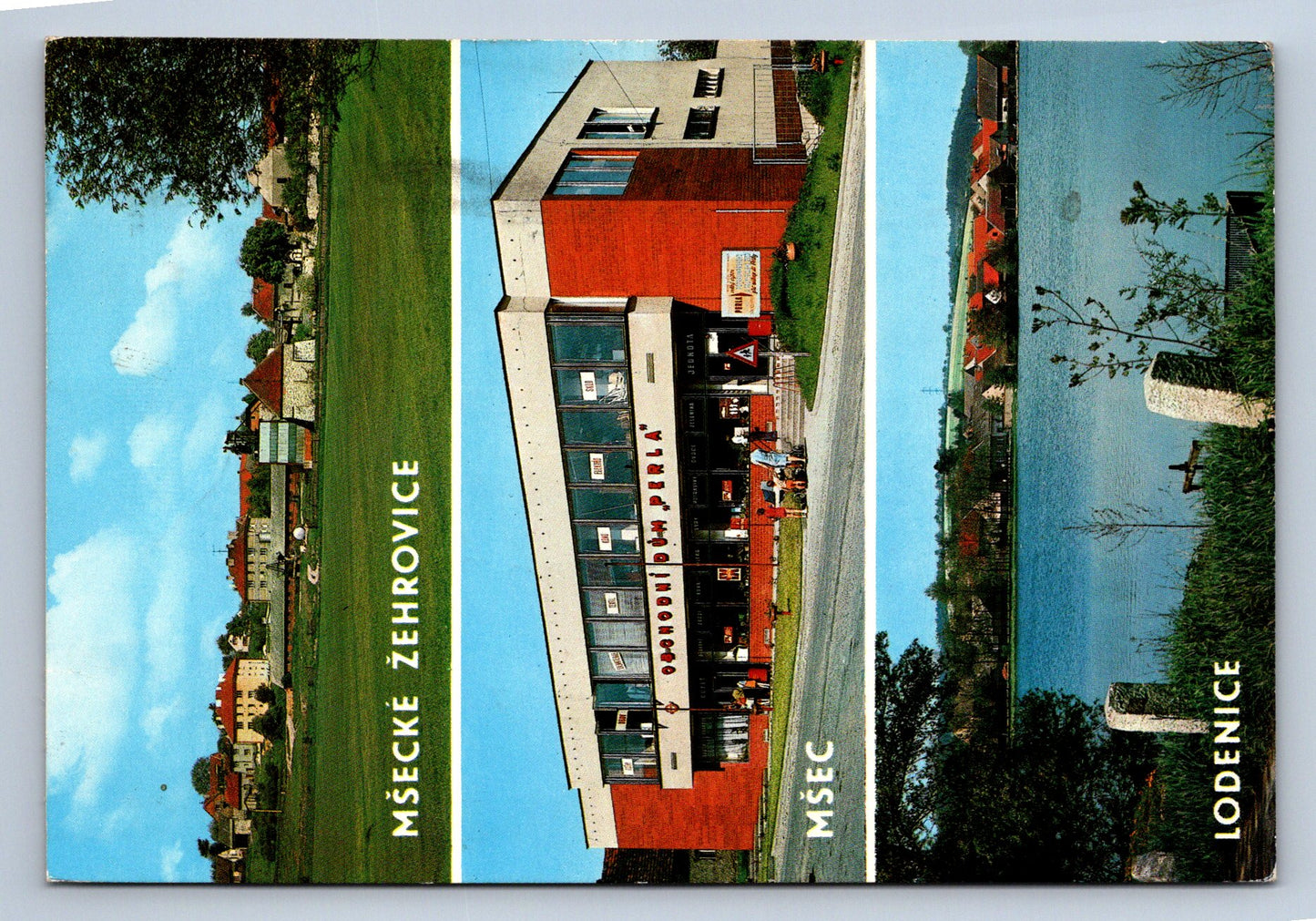 Pohlednice Mšecké Žehrovice - obchodní dům Perla (JN344)