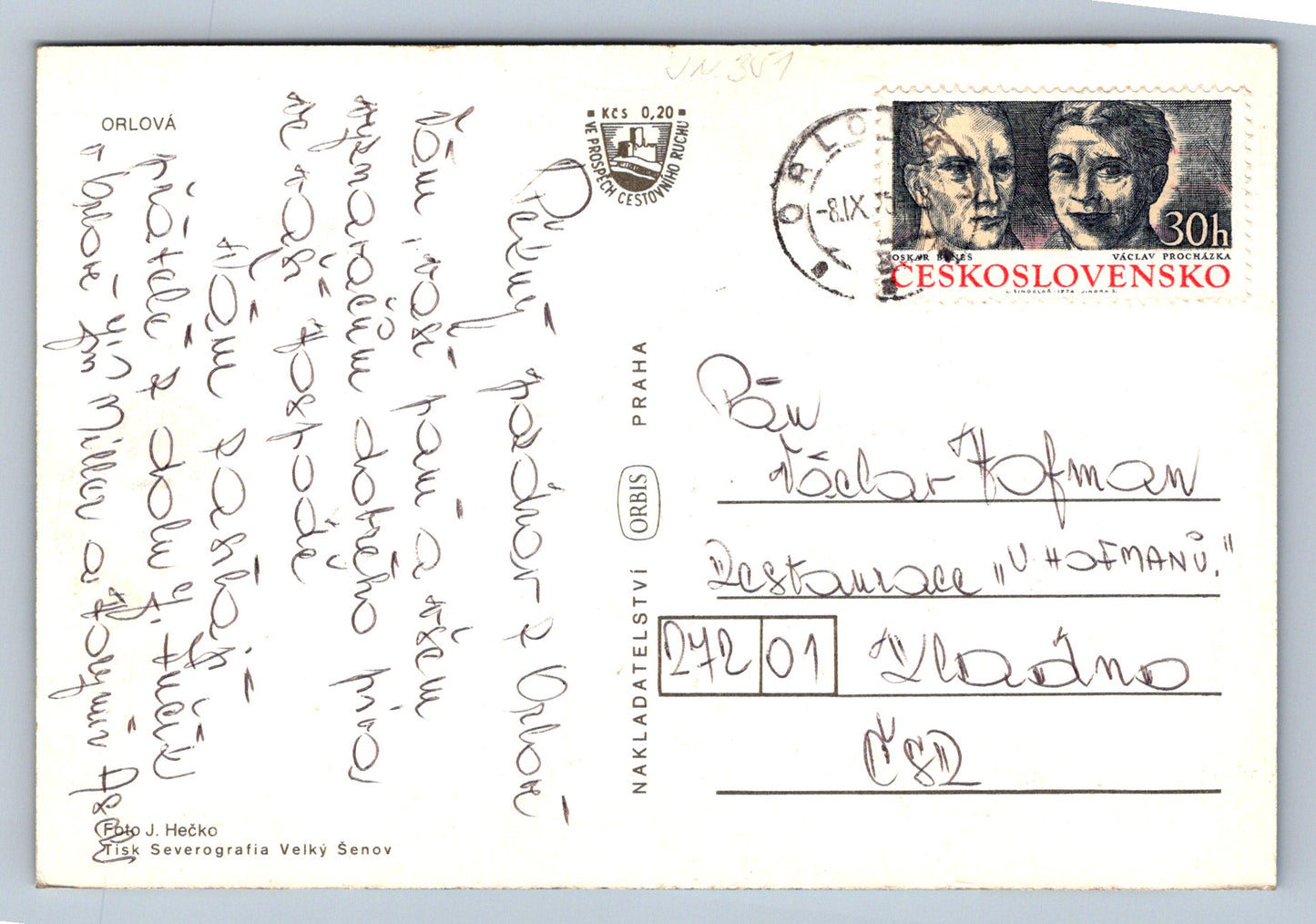 Pohlednice Orlová - celkový pohled (JN351)