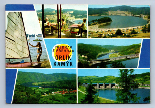 Pohlednice Orlická přehrada- camping (JN358)