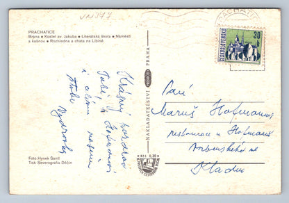 Pohlednice Prachatice - celkový pohled (JN377)