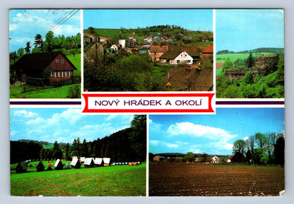 Pohlednice Nový hrádek a okolí - celkový pohled (JN398)
