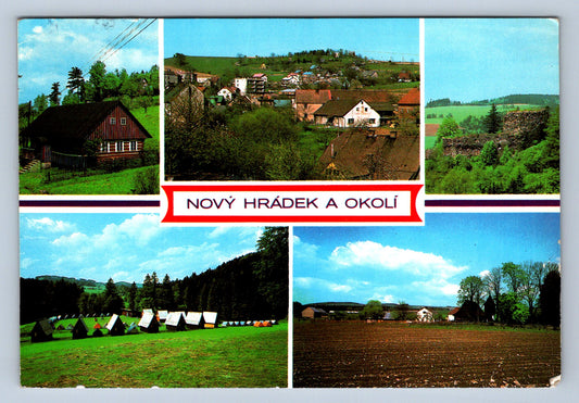 Pohlednice Nový hrádek a okolí - celkový pohled (JN398)