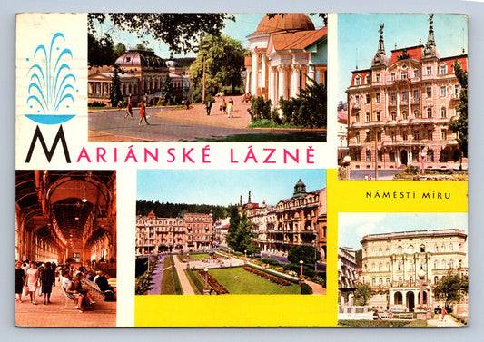 Pohlednice Mariánské lázně - náměstí Míru (JN434)