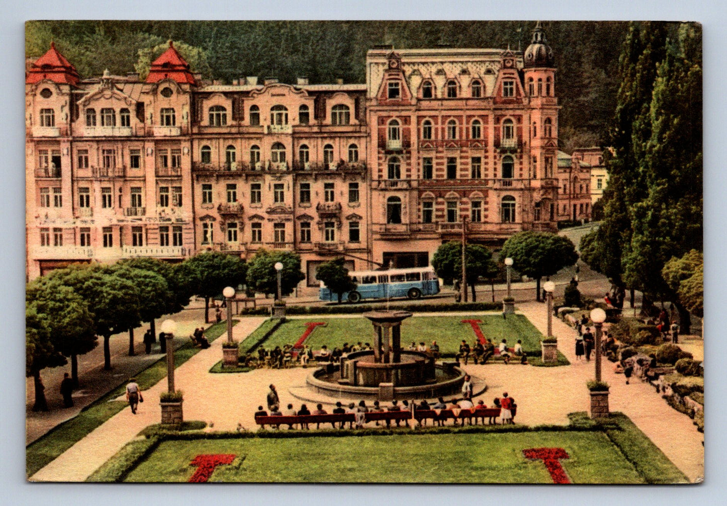 Pohlednice Mariánské lázně - Stalinovo náměstí (JN438)