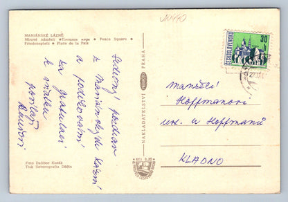Pohlednice Mariánské lázně -Mírové náměstí (JN440)