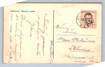 Pohlednice Chomutov -městký kostel (JN574)