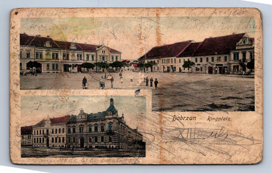 Pohlednice Dobrzan - náměstí (JN592)