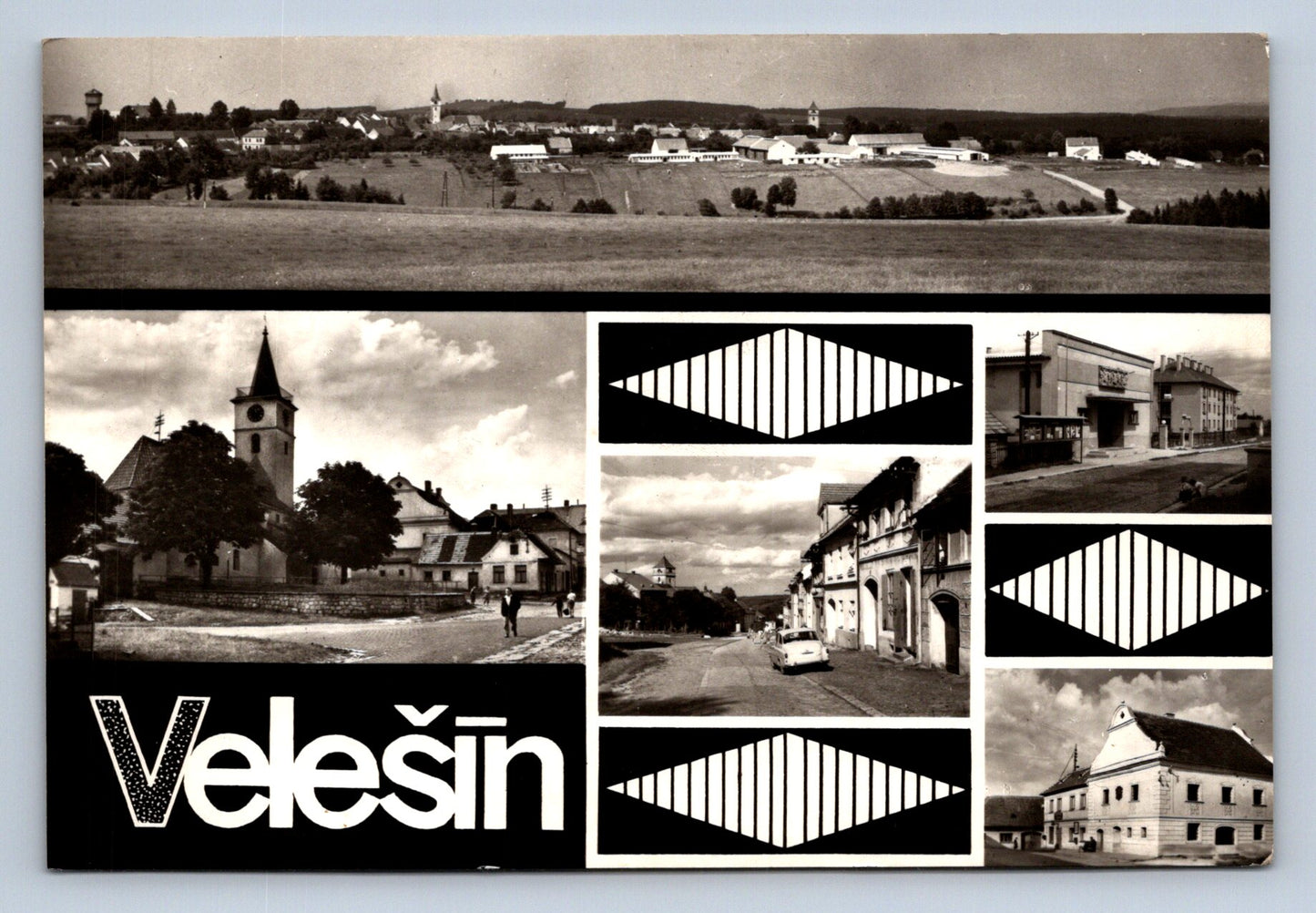 Pohlednice Velešín - celkový pohled (JN687)