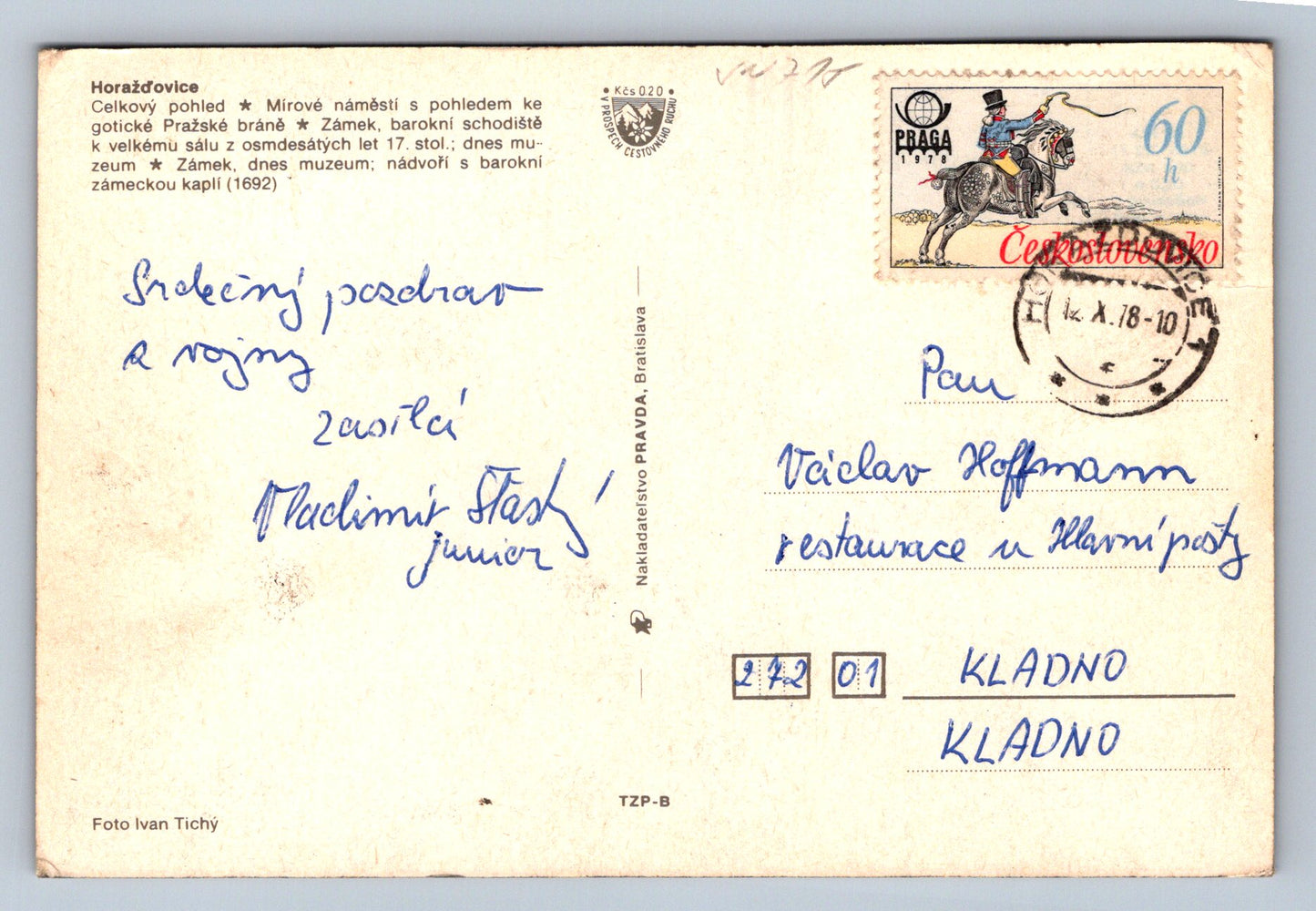 Pohlednice Horažďovice - náměstí (JN715)